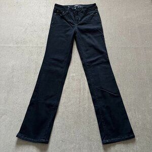 NYDJ Marilyn Straight Jeans Women 6 Dark Blue Denim Mid Rise Stretch Lift & Tuck